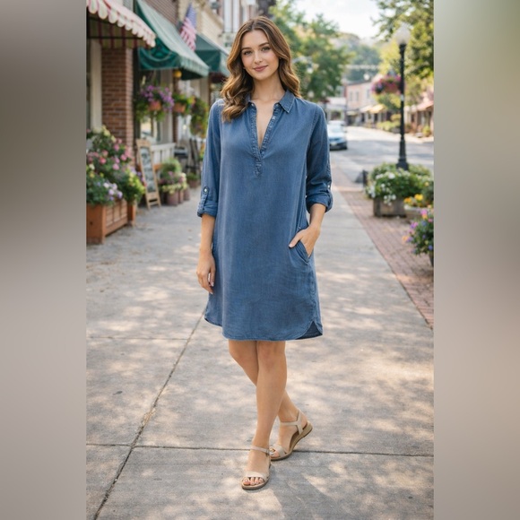 lovestitch Dresses & Skirts - LOVESTITCH TENCIL SHIRTDRESS